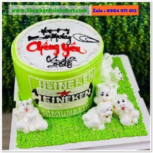 Bánh Sinh Nhật Hình Lon Bia Chai Rượu - LK60